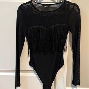 Black long sleeve bodysuit
